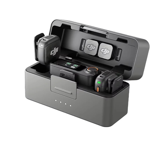 Mic3 Mini Wireless DJ I Microphone System for Camera Smartphone Two-Level Noise Cancelling Fast Charging Via USB Lossless Audio
