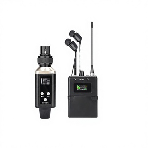 Système de monitoring intra-auriculaire <span class=keywords><strong>sans</strong></span> <span class=keywords><strong>fil</strong></span> UHF portable avec émetteur et récepteur XLR pour scène, église et studio - Product Image 2