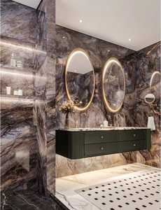 Bathroom Furniture Luxury <b>Vanity</b> Glass Marble Retro High Quality Bathroom <b>Vanity</b> for Villa - Product Image 5