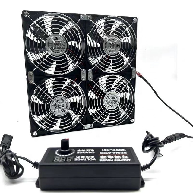 220V Cabinet Computer Graphics Card Router Cooling Base Adjustable Speed 12cm High air Volume Exhaust Fan