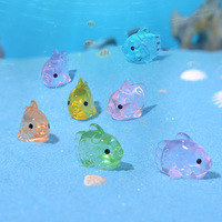 Adorable Sculpture Animale en Résine de Poisson Flotteur Marin, Décoration de Paysage Miniature, Articles Décoratifs DIY, Ornements de Poisson pour Petits Espaces
