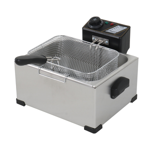 Friteuse électrique commerciale 6L+6L à double cuve |   Friteuse en acier inoxydable robuste pour restaurant et stand de nourriture - Product Image 5