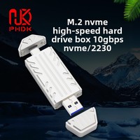 M.2 NVME SSD kotak Hard Disk ponsel kecepatan tinggi Solid State JMS583 kontrol utama USB TYPE-C Cover magnetis kepala ganda