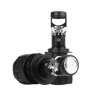 Sıcak! Emark onaylı Lens led far en iyi optik H4 72 watt tam canbus led far ampul mükemmel işık demeti E9 R10