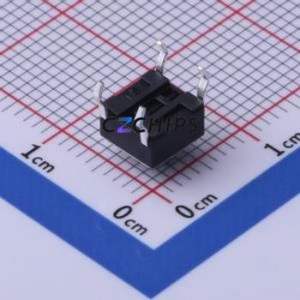TS-1002-AR05026 Tactile Switch Through hole-4P,6x6mm Switch Single Pole Single Throw Round Button 2.6N Through Hole - Product Image 2