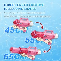 Nouveaux jouets d'été arrivés 550ML pistolet à eau télescopique à trois longueurs extensible grand pistolet à eau jouet