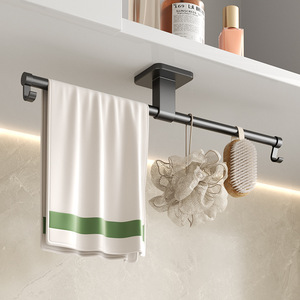Porta asciugamani da bagno monopiede a parete con ventosa per WC senza tracce adesivo multifunzione accessorio da bagno - Product Image 1