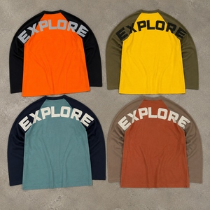 T-shirt à manches longues en coton peigné coupe ample à <span class=keywords><strong>prix</strong></span> de gros pour un usage quotidien décontracté avec logo et étiquettes personnalisés - Product Image 1