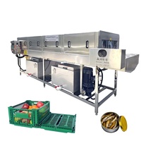 Laveuse et sécheuse automatique de paniers pour boîtes à légumes en plastique et paniers à fruits