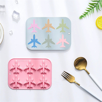 Moules à bonbons en gelée DIY pour la fabrication de confiseries, 6 cavités, avion, moule à chocolat 3D en silicone pour la cuisson de biscuits