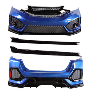 Kit de Carrocería para <span class=keywords><strong>Honda</strong></span> Fit Jazz 14-18, Conversión a Estilo <span class=keywords><strong>Type</strong></span>-<span class=keywords><strong>R</strong></span>, Parachoques Delantero, Parachoques Trasero, Faldones Laterales, Parrilla, con Pintura, Material de Plástico - Product Image 6