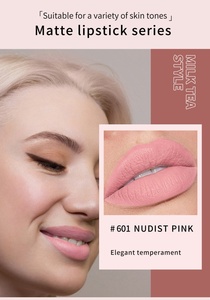 Handaiyan nuevo 12 colores rosa maquillaje lápiz labial pequeño orden seda Velvetenn niebla duradera cubo de hielo desnudo mate lápiz labial - Product Image 4