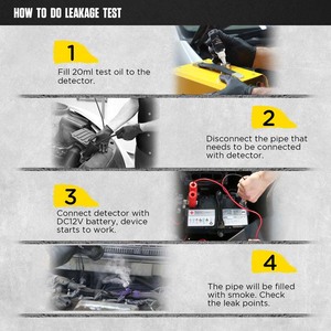 AUTOOL Sdt205S détecteur de fuite de tuyau <span class=keywords><strong>Dc</strong></span> Machine à fumer pour voitures 12V Machine à fumée voiture - Product Image 6