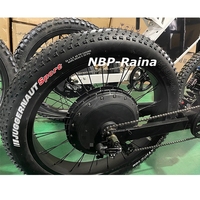 Kit de Moteur de Vélo Électrique Pas Cher 3/3.5/4T/5T QS273 72V8000W 26X4.0 pour Vélo Tout-Terrain et Vélo de Neige, Moteur de Roue de Vélo, Puissance Maximale 12KW