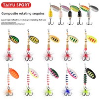 Umpan Pancing Komposit Sequin Spinnerbait Metal Jig Umpan Keras Buatan Dengan Kait Perlengkapan Memancing untuk Ikan Bass
