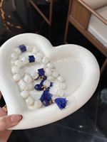 Bracelet en cristal naturel Sinyore Cangxue - Quartz fantôme flocon de neige / Lapis Lazuli