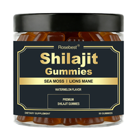 Gummies de résine de Shilajit de l'Himalaya pure, saveur naturelle Watermen, marque privée OEM, avec KSM-66 Ashwagandha et plus de 105 oligo-éléments