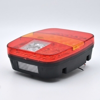 Feu arrière carré LED 12V bicolore rouge, nouveau, 5000 lumens, pour remorque et camion, destiné à la fabrication