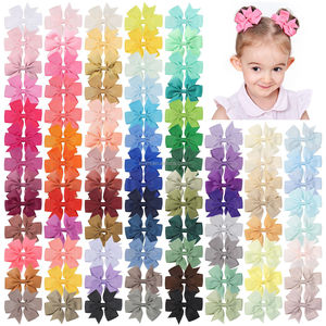 Aksesoris Rambut Anak Jepit Buaya Pita Grosgrain Poliester Kecil 3 Inci 80 Warna Model Terbaru Laris Manis - Product Image 3