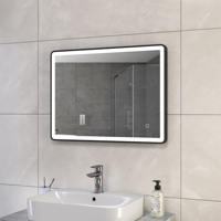 Miroir LED rectangulaire encadré en stock en Chine pour salle de bain