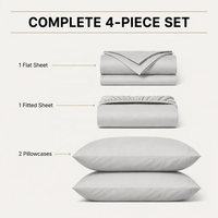 Parure de draps rafraîchissants infusés d'argent, 4 pièces, tailles Queen et King, toucher frais, poches profondes, vente en gros