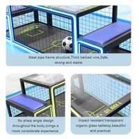 Machine de jeu de football de table LED Subsoccer 3 avec deux chaises intégrées, jeu de football sous le table