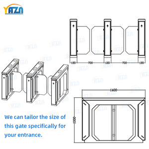 Barrera Abatible Moderna <span class=keywords><strong>de</strong></span> Acero Inoxidable 304 para Parque Tecnológico y Museo, Entrada Rápida <span class=keywords><strong>de</strong></span> 0.2s, Torniquete <span class=keywords><strong>de</strong></span> Velocidad <span class=keywords><strong>de</strong></span> 1400mm, Personalización Completa y Envío Rápido - Product Image 5