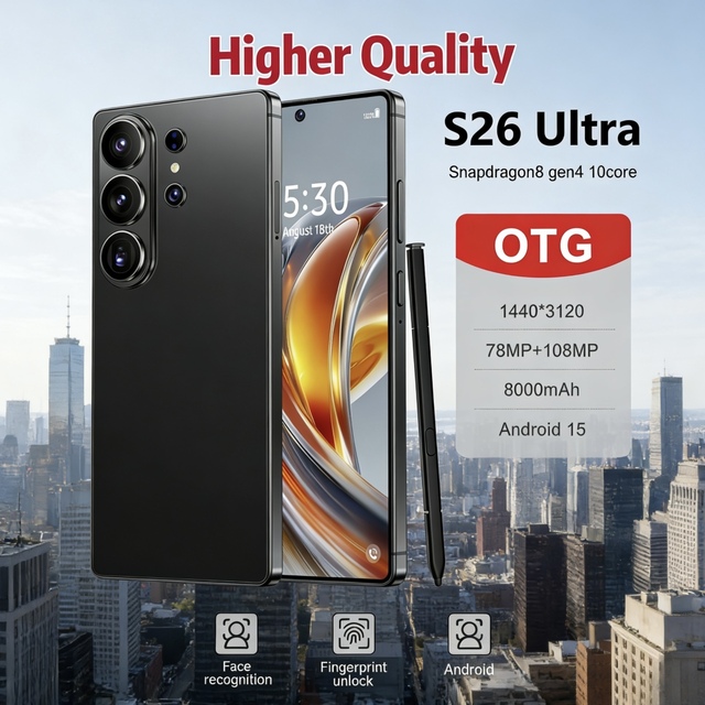 7.7 Inch S26 Ultra 22GB+2TB Smart Phone for S26 ultra High Quality Dual SIM Cellphone Mobile Phone Unlocked 5g S26 Smartphones