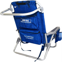 Offres Spéciales cadre en aluminium sac à dos cinq positions réglable voyage pique-nique conception mer chaises pliant en plein air Camping chaise de plage