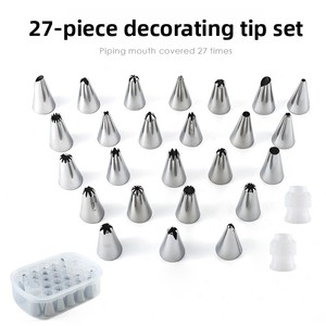 Wholesale 25 Head 430 Stainless Steel Piping Nozzle Set <b>Cake</b> Cream Squeeze Decorator Boxed Baking <b>Tools</b> - Product Image 3