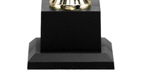 Trophée en plastique rouge plaqué or B&C SL265 fabriqué en Chine en 2024, personnalisé pour les jeux, le sport, les championnats, souvenir, coupe du vainqueur