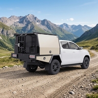 Tiroir coulissant en aluminium pour canopy de pick-up double cabine, conception extractible, mécanisme de verrouillage sécurisé