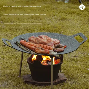 Pentola per Barbecue antiaderente <span class=keywords><strong>in</strong></span> <span class=keywords><strong>pietra</strong></span> medica con piastra per Barbecue da campeggio all'aperto - Product Image 6