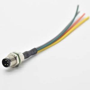 Industrial Sensor Waterproof <b>Cable</b> Connector Circular IP67 M8 4 pin Male Rear <b>Socket</b> Panel Mount Connector - Product Image 5