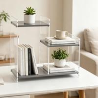 Factory Wholesale Custom Acrylic Desktop Shelf Book Display Rack Multipurpose Tabletop Decor Stand Storage Rack Desktop Shelves