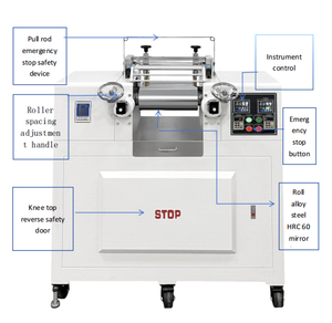 Acier allié, caoutchouc, laminoir ouvert, commande PLC, refroidissement par eau, garantie 1 an, ne rouille jamais, pour l'enseignement universitaire - Product Image 3
