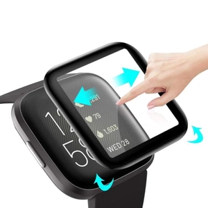 Pour <span class=keywords><strong>Fitbit</strong></span> <span class=keywords><strong>Versa</strong></span> <span class=keywords><strong>2</strong></span> protecteur d'écran garde couverture complète doux clair PMMA + PC 3D bord incurvé Film de protection - Product Image 4