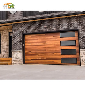 Ce Track 16 'x 7' Puerta de control remoto de doble vía Portail De Garage Elegante persiana enrollable automática Puerta de garaje - Product Image 2