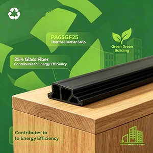 Bande de rupture thermique en polyamide PA66GF25 à prix compétitif, conception creuse, barrière isolante pour portes et fenêtres en aluminium - Product Image 1