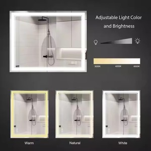 Espejo de baño Led antivaho montado en la pared, espejo de tocador impermeable con luces de triple color iluminadas personalizadas personales - Product Image 3