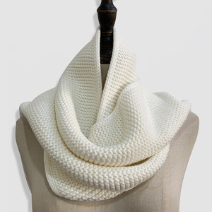 OEM ODM 3GG Thick Blank Links Knit <strong>Scarf</strong> Travel Scarfs Shawl <strong>Women</strong> Cashmere Woolen Acrylic Brown Blue <strong>Grey</strong> White Knit <strong>Scarf</strong> - Product Image 3