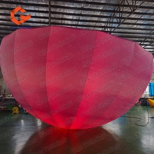 Hémisphère gonflable rose lumineux en forme de planète pour la décoration de parcs et de places - Product Image 5