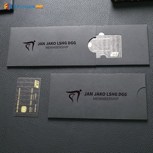 Busta di carta d'imballaggio del biglietto da visita del <span class=keywords><strong>regalo</strong></span> di lusso su ordinazione di progettazione libera per l'imballaggio della carta di credito di VIP - Product Image 2