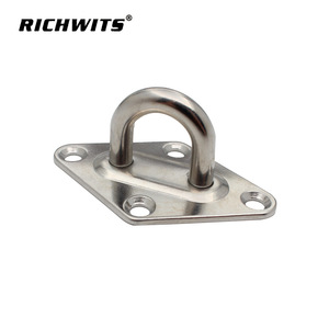 RICHWITS แผ่นยึดสแตนเลสแบบมีรูร้อยสาย 4 ขนาด อุปกรณ์ฮาร์ดแวร์ทางทะเล สำหรับยึดติดกับเรือใบและอุปกรณ์เสริม - Product Image 2