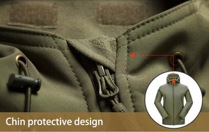Vestes de pêche en plein air pour hommes, coupe-vent, tactique, combat, <span class=keywords><strong>softshell</strong></span>, col montant, pour la <span class=keywords><strong>chasse</strong></span>, l'escalade et l'extérieur. - Product Image 4