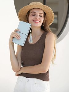 Camisole pour <span class=keywords><strong>femme</strong></span>, coupe ample, en lyocell et mélange de lin, inspirée de la simplicité islandaise - Product Image 2