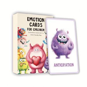 Tarjetas Emocionales Alemanas Transfronterizas: 32 Monstruos Adorables, Tarjetas Emocionales para Niños, Juguetes Educativos para el Aprendizaje Emocional - Product Image 6
