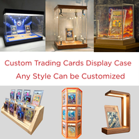 Vente en gros d'usine TERMEIN Présentoir de cartes à collectionner multi-styles en acrylique illuminé par LED personnalisé Boîte de présentation de cartes graduées