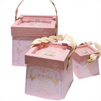 Boîte cadeau exquise pour bonbons, boîte cadeau haut de gamme pour biscuits, boîte cadeau portable pour chocolats avec poignée