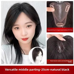 Extensiones de flequillo postizas con clip Topper Wigs, flequillo de <span class=keywords><strong>cabello</strong></span> <span class=keywords><strong>natural</strong></span> para mujeres - Product Image 2